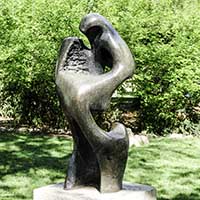 "Oiseaux de bronze" Sculpture par Jean-François Hamelin (1941-) 1982 - 17 rue du Docteur-Horand, Parc Montel Lyon 9ème