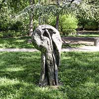 "L’Archange" Sculpture d’Oleg Goudcoff (1926-2015) 1982 - 17 rue du Docteur-Horand, Parc Montel Lyon 9ème