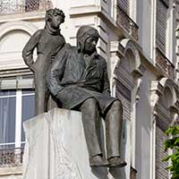 Antoine de Saint-Exupéry (29 juin 1900, Lyon - 31 juillet 1944)  par Christiane Guillaubey, Place Bellecour Lyon 2ème