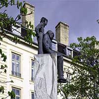 Antoine de Saint-Exupéry (29 juin 1900, Lyon - 31 juillet 1944)  par Christiane Guillaubey, Place Bellecour Lyon 2ème