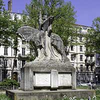 Jeanne d’Arc (1928) par Jean-Louis Chorel (1875-1946) Place Puvis de Chavannes Lyon 6ème