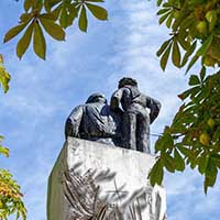 Antoine de Saint-Exupéry (29 juin 1900, Lyon - 31 juillet 1944)  par Christiane Guillaubey, Place Bellecour Lyon 2ème