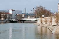 Le Pont Georges Clémenceau - La Saône à Vaise Lyon 9ème