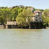 Emplacement du prieuré Sainte-Anne au Nord de L’île Barbe (Lyon 9ème)