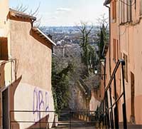 Montée des Epies depuis la Place Beauregard (Montée du Gourguillon) Lyon 5ème