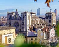 Cathédrale Saint Jean vue du Chemin Neuf - Lyon 5ème