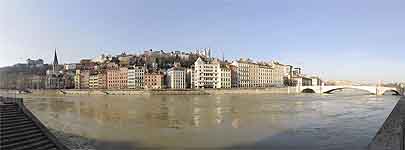 Vieux Lyon de la passerelle Abbé Couturier au Pont Bonaparte 