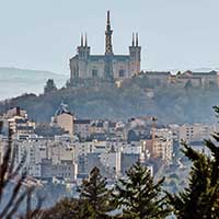 Vue de Fourvière depuis Saint Cyr