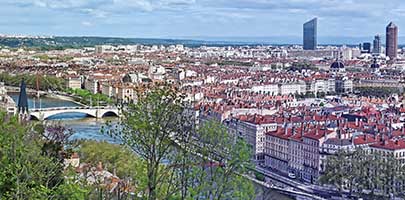 Vue de Lyon depuis Saint-Just