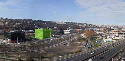 Ouest du confluent de Rhône et de la Saône