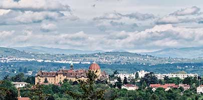 Vue vers l’ouest depuis Sainte Foy lès Lyon