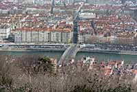 Pont Maréchal Juin, Lycée Ampère, Bourse, Saint-Bonaventure